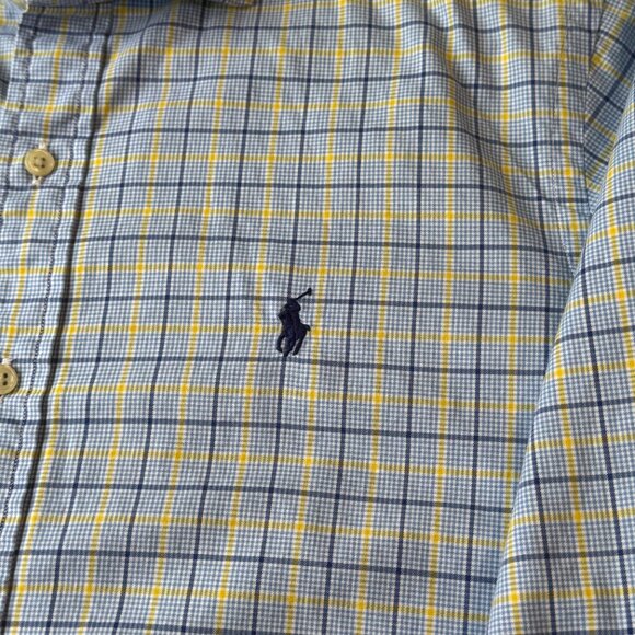 Polo Ralph Lauren Long Sleeve Button Up Dress Business Plaid Shirt (Size M) - Picture 3 of 10